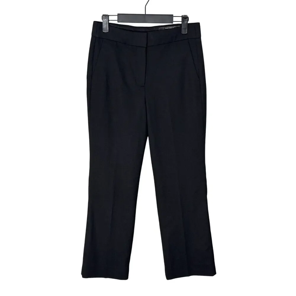 J. Crew Willa Cropped Flare Pant in Italian City Wool Blend Black Size 4‎